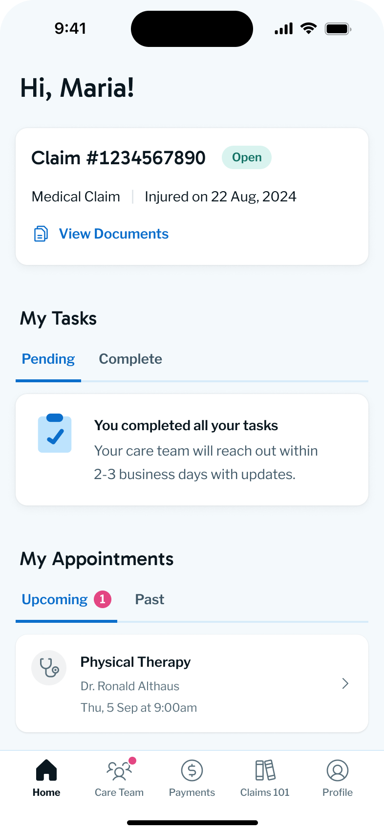 Claims history Claims history
